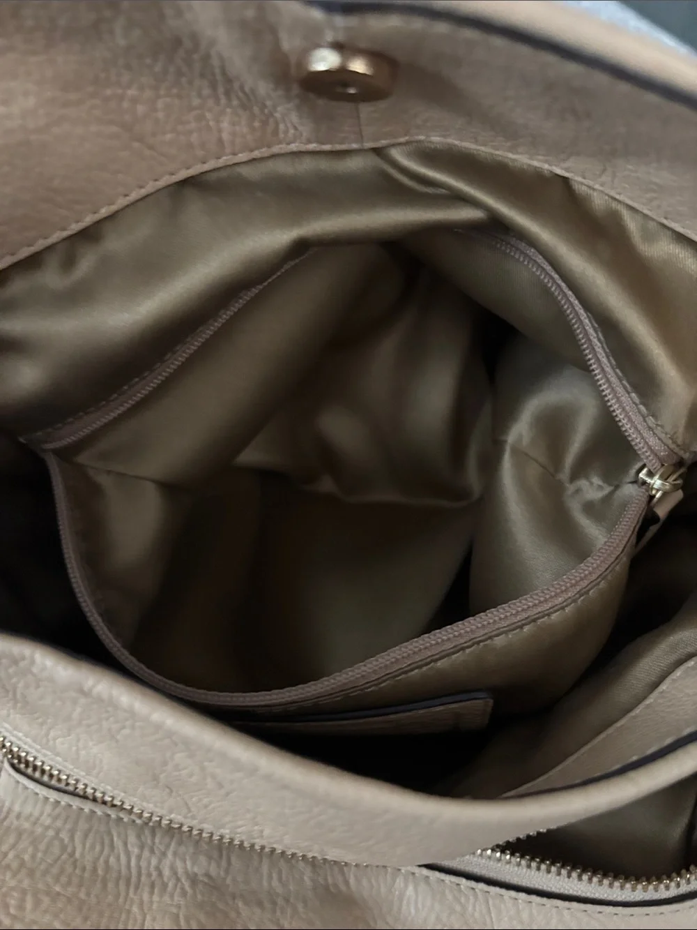Coach Pebbled Leather Hobo Bag in Warm Beige